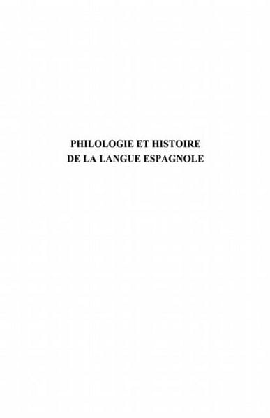 Produktbild: Philologie et histoire langueespagnole