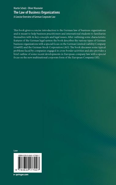 Produktbild: The Law of Business Organizations