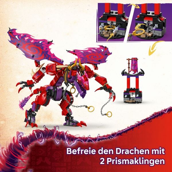 LEGO NINJAGO Chaosdrache Donnerzahn - Ninja Set mit 6 Minifiguren 71832