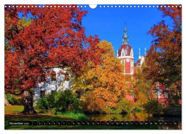 Produktbild: Schl&ouml;sser und Burgen in Sachsen (Wandkalender 2026 DIN A3 quer), CALVENDO Monatskalender