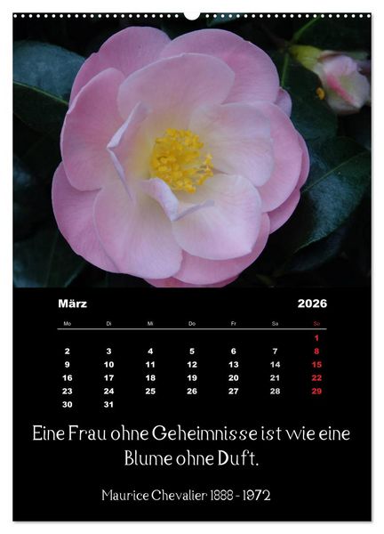 Produktbild: Spr&uuml;che und Zitate ber&uuml;hmter Personen &uuml;ber Blumen und Natur (Wandkalender 2026 DIN A2 hoch), CALVENDO Monatskalender