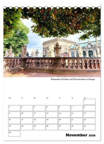 Produktbild: Prachtvolles Dresden (Tischkalender 2026 DIN A5 hoch), CALVENDO Monatskalender