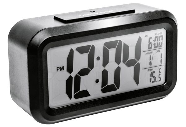 Produktbild: Mebus 42435 Quarz Wecker Schwarz Gro&szlig;es Display