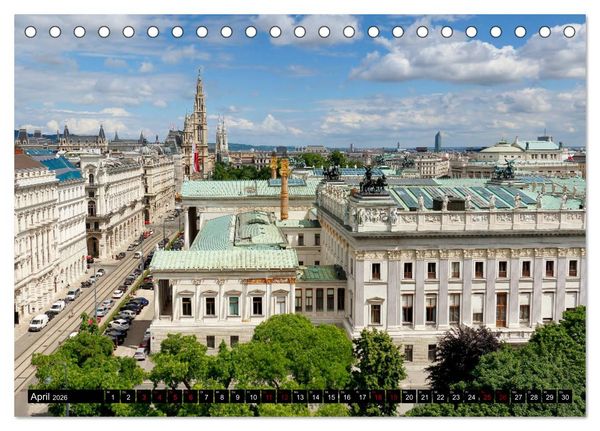 Produktbild: WIEN von oben (Tischkalender 2026 DIN A5 quer), CALVENDO Monatskalender