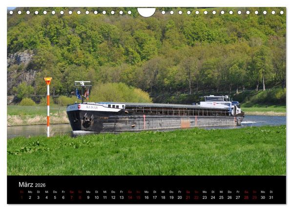 Produktbild: Schiffe auf der Oberweser (Wandkalender 2026 DIN A4 quer), CALVENDO Monatskalender