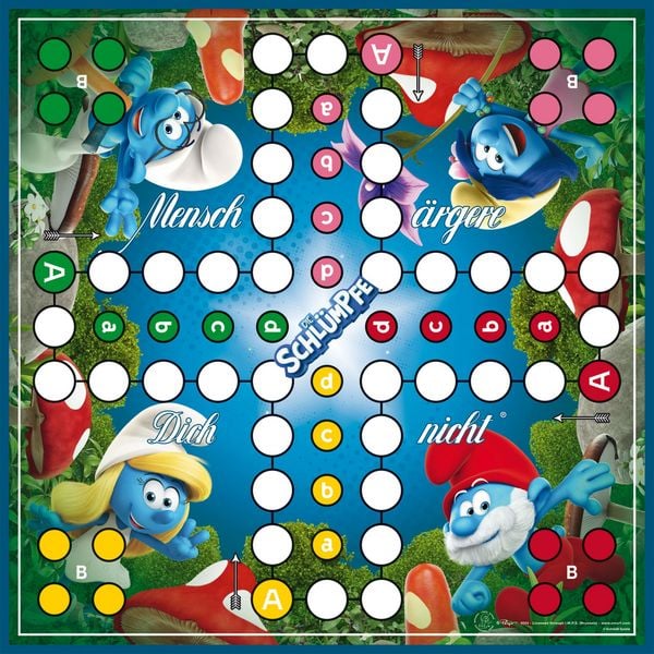 Schmidt Spiele 49455 - Mensch ärgere Dich nicht®, Die Schlümpfe