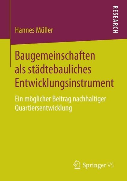 Produktbild: Baugemeinschaften als st&auml;dtebauliches Entwicklungsinstrument