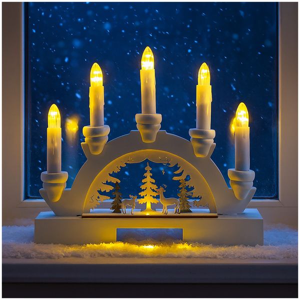 HTI-Living Kerzenleuchter Rehe im Wald Kerzenleuchter Rehe im Wald