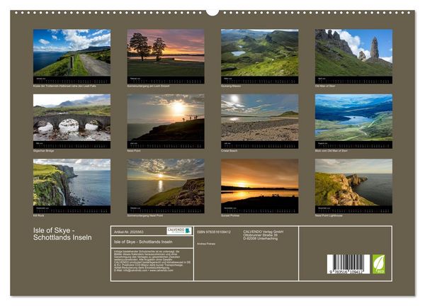 Produktbild: Isle of Skye - Schottlands Inseln (hochwertiger Premium Wandkalender 2026 DIN A2 quer), Kunstdruck in Hochglanz