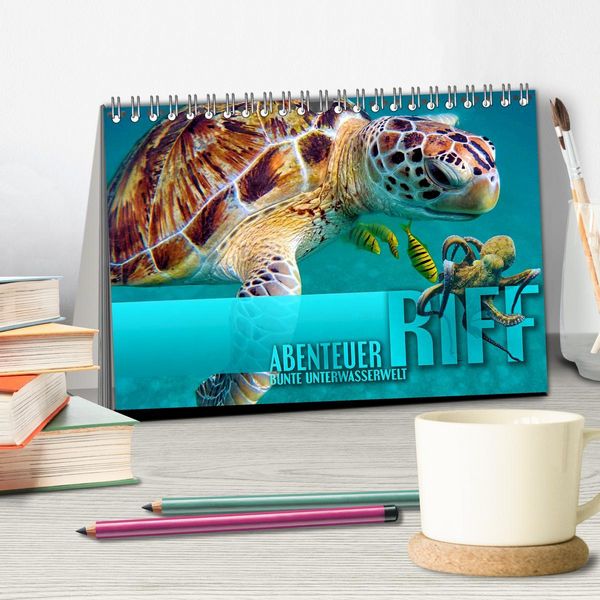 Produktbild: Abenteuer Riff - bunte Unterwasserwelt (Tischkalender 2026 DIN A5 quer), CALVENDO Monatskalender