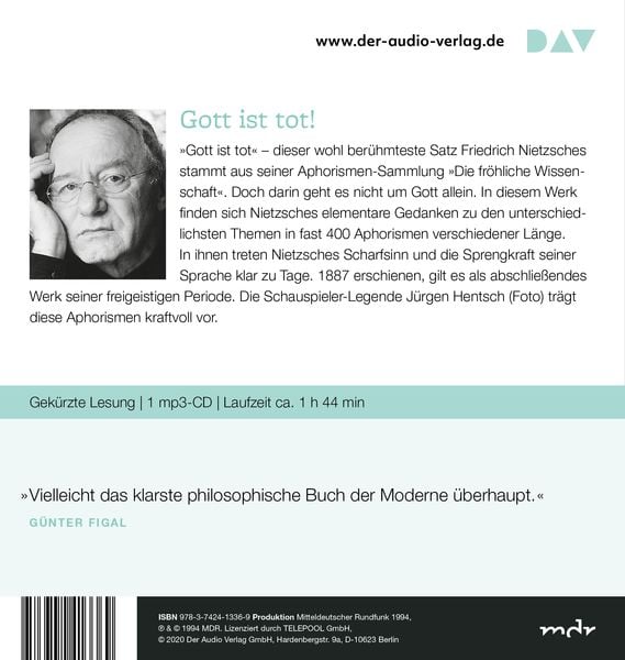 Produktbild: Die fr&ouml;hliche Wissenschaft