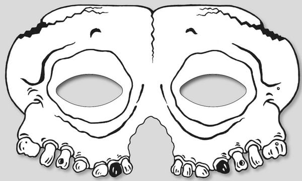 Produktbild: Gruselmasken zum Ausmalen