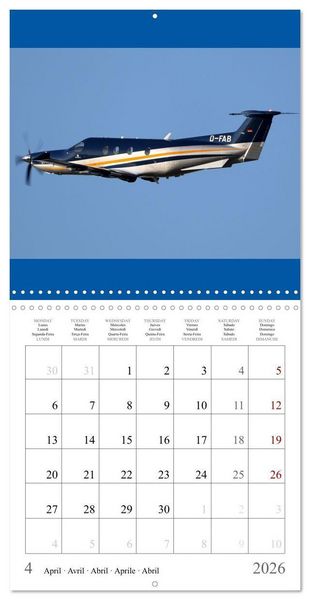 Produktbild: Gayde, F: Airplanes in the blue sky (Wall Calendar 2026 12 &times;