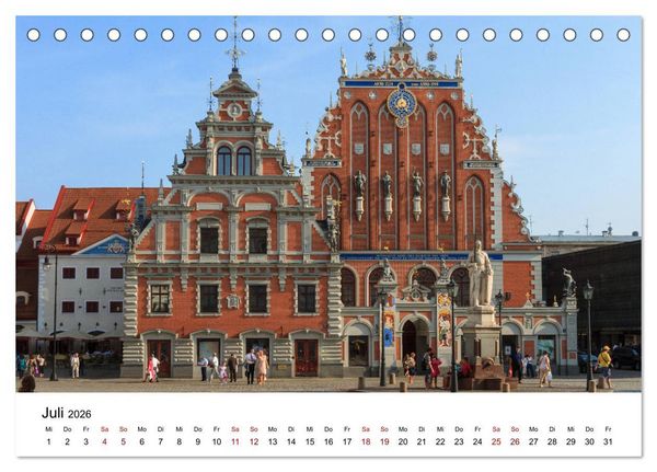 Produktbild: Baltische L&auml;nder (Tischkalender 2026 DIN A5 quer), CALVENDO Monatskalender