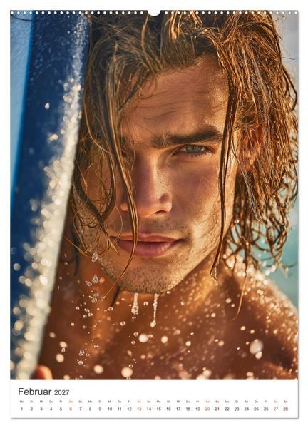 Produktbild: Karibik Surfer (hochwertiger Premium Wandkalender 2027 DIN A2 hoch), Kunstdruck in Hochglanz