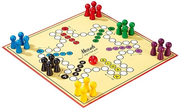 Schmidt Spiele - Classic Line - Mensch ärgere Dich nicht, mit großen Spielfiguren