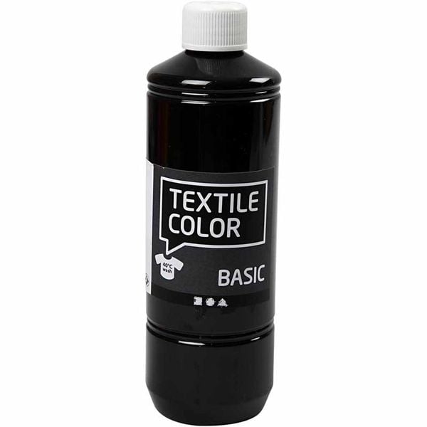 Produktbild: Creativ Company Textilfarbe, Schwarz, 500 ml, 1 Flasche