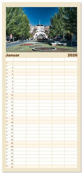 Produktbild: Familienplaner 2026 - Armenien - Wo die Geschichte ihre Stimme erhebt mit 5 Spalten (Wandkalender, 21 x 45 cm) CALVENDO