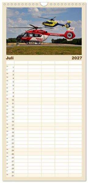 Produktbild: Familienplaner 2027 - Wo Kraft schwebt und Pr&auml;zision fliegt mit 5 Spalten (Wandkalender, 21 x 45 cm) CALVENDO