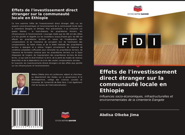 Produktbild: Effets de l'investissement direct &eacute;tranger sur la communaut&eacute; locale en Ethiopie