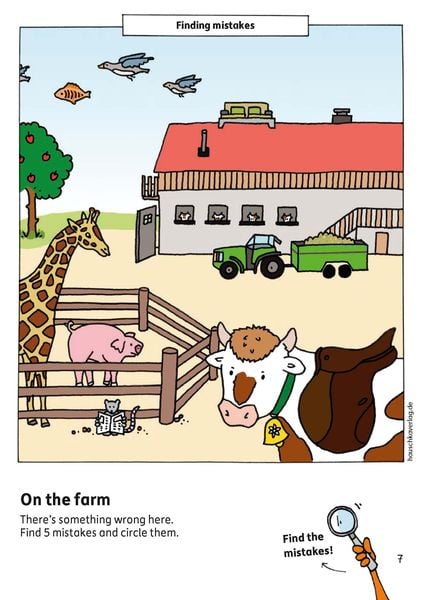Kindergarten Activity Book from age 4 years - Shapes, colours, spot the difference - for kids, boy and girl