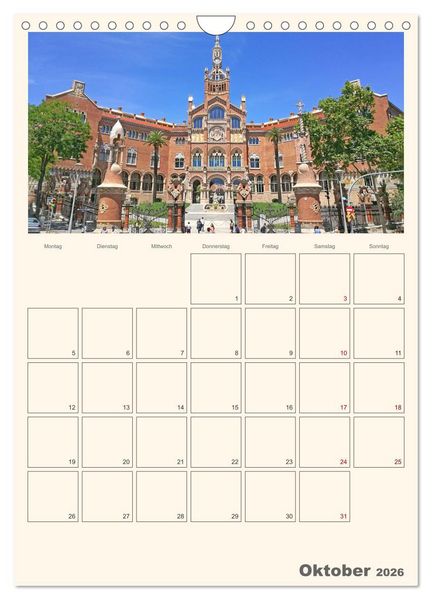 Produktbild: Valencia - Barcelona Terminplaner (Wandkalender 2026 DIN A4 hoch), CALVENDO Monatskalender