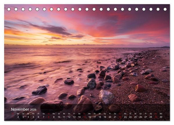 Produktbild: 2026 - wundervolle Lichtstimmungen an Nord- und Ostsee (Tischkalender 2026 DIN A5 quer), CALVENDO Monatskalender