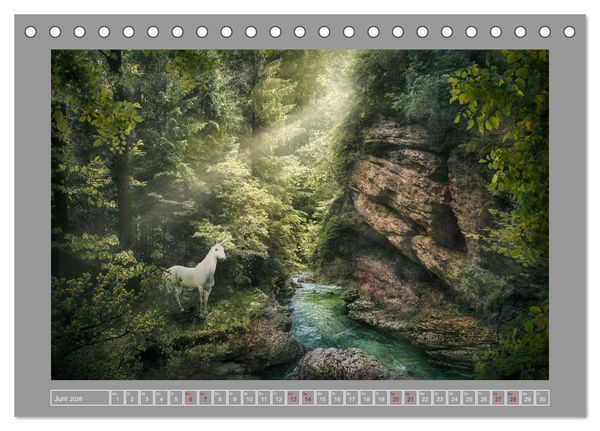 Produktbild: Zeit der Einh&ouml;rner (Tischkalender 2026 DIN A5 quer), CALVENDO Monatskalender