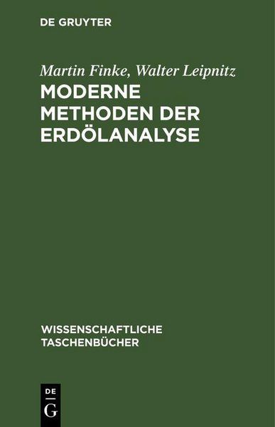 Produktbild: Moderne Methoden der Erd&ouml;lanalyse