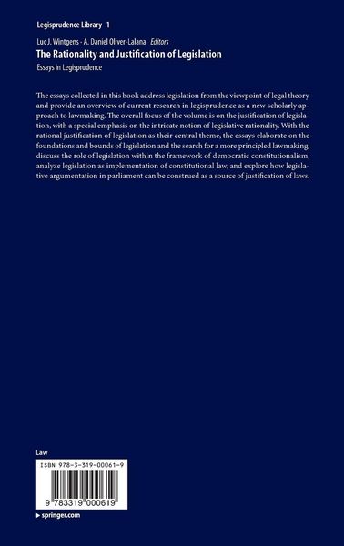Produktbild: The Rationality and Justification of Legislation