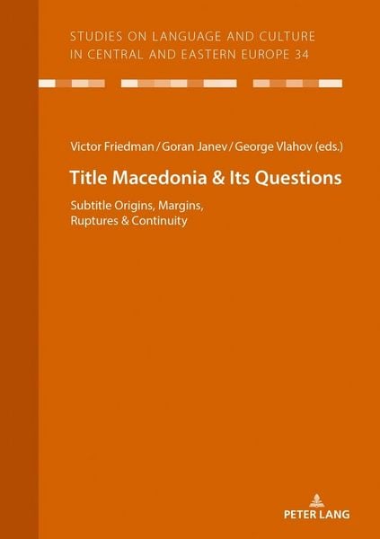 Produktbild: Macedonia & Its Questions