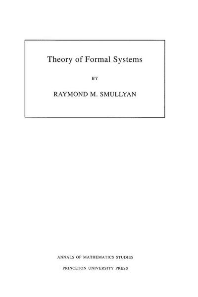 Produktbild: Theory of Formal Systems