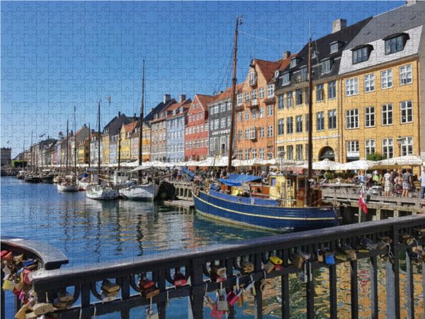 Produktbild: CALVENDO Puzzle Nyhavn in Kopenhagen | 1000 Teile Lege-Gr&ouml;&szlig;e 64x48cm Foto-Puzzle f&uuml;r gl&uuml;ckliche Stunden