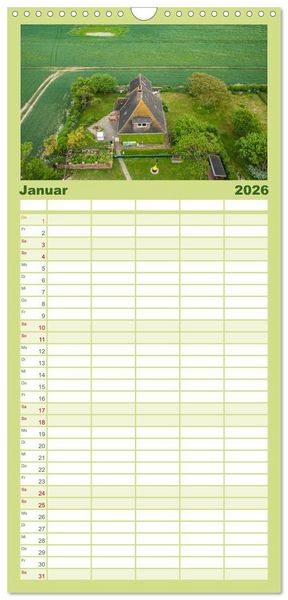 Produktbild: Familienplaner 2026 - Fehmarn - "fe mer" nat&uuml;rlich "am Meer gelegen" mit 5 Spalten (Wandkalender, 21 x 45 cm) CALVENDO
