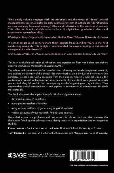 Produktbild: Critical Management Research