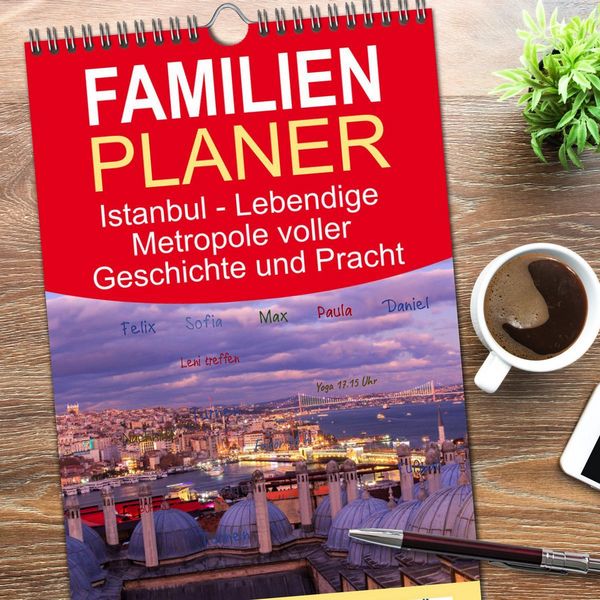Produktbild: Familienplaner 2026 - Istanbul - Lebendige Metropole voller Geschichte und Pracht mit 5 Spalten (Wandkalender, 21 x 45 cm) CALVENDO