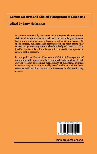 Produktbild: Current Research and Clinical Management of Melanoma