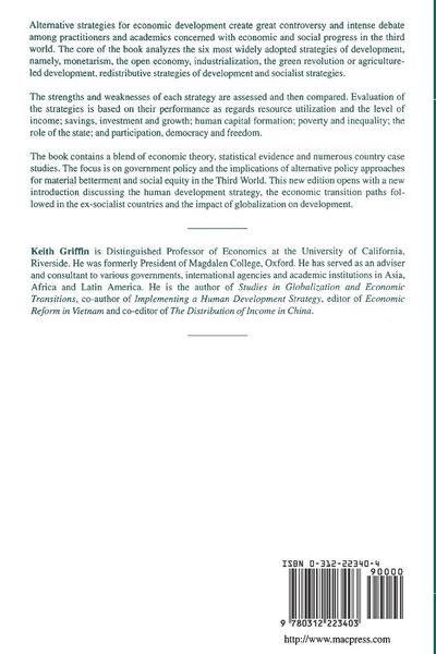 Produktbild: Alternative Strategies for Economic Development