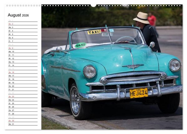 Produktbild: Cars on Cuba (Wandkalender 2026 DIN A2 quer), CALVENDO Monatskalender