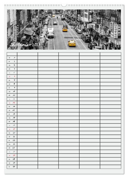 Produktbild: NEW YORK CITY Teamplaner (Wandkalender 2026 DIN A2 hoch), CALVENDO Monatskalender