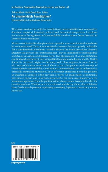 Produktbild: An Unamendable Constitution?