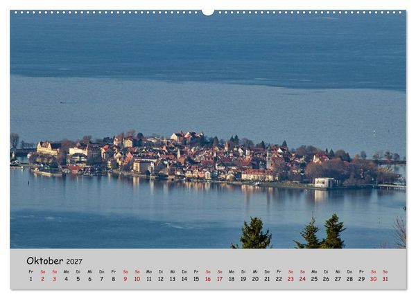 Produktbild: Lindau am Bodensee - Zwischen Himmel und See (hochwertiger Premium Wandkalender 2027 DIN A2 quer), Kunstdruck in Hochglanz