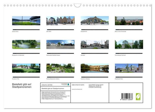 Produktbild: Bielefeld gibt es! Stadtpanoramen (Wandkalender 2026 DIN A3 quer), CALVENDO Monatskalender