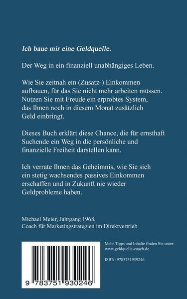 Produktbild: Ich baue mir eine Geldquelle