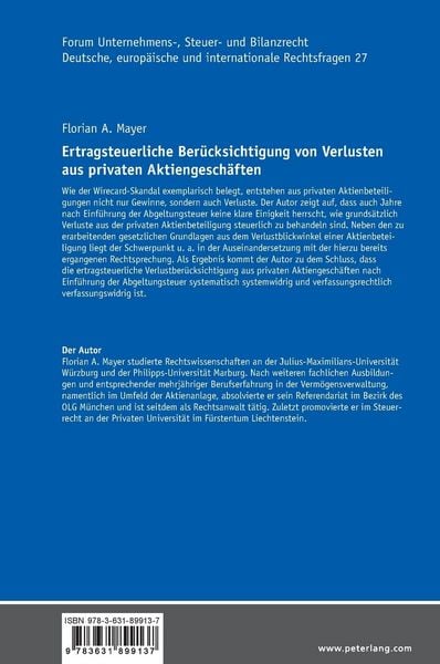 Produktbild: Ertragsteuerliche Ber&uuml;cksichtigung von Verlusten aus privaten Aktiengesch&auml;ften
