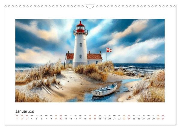 Produktbild: D&auml;nemark - Wind, Meer und stille Orte (Wandkalender 2027 DIN A3 quer), CALVENDO Monatskalender