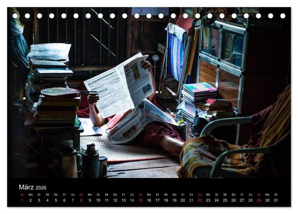 Produktbild: Myanmar - Eindr&uuml;cke (Tischkalender 2026 DIN A5 quer), CALVENDO Monatskalender