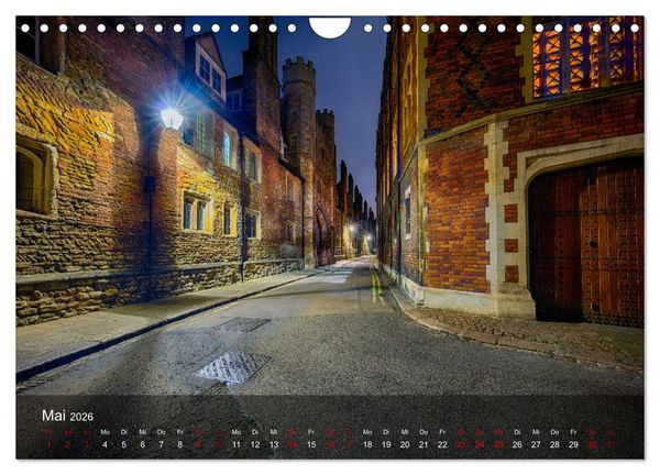 Produktbild: Cambridge street view (Wandkalender 2026 DIN A4 quer), CALVENDO Monatskalender