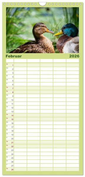 Produktbild: Familienplaner 2026 - Deutsches Jagdwild - Waidmannsheil mit 5 Spalten (Wandkalender, 21 x 45 cm) CALVENDO