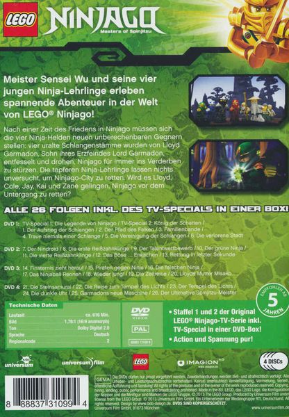 Produktbild: LEGO Ninjago - DVD-Box [4 DVDs]